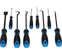 BRILLIANT BT542010 Schaber-Haken-Werkzeug-Satz, 9-tlg. Juego de Herramientas de Gancho y raspador, con maletín de Transporte de Color Azul