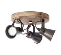Brilliant Foco de techo Seed, 3 luces, negro