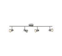 Brilliant G15432/77 - Lámpara LED de techo con 4 focos (3 W), color metalizado