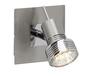 Brilliant Kassandra - Foco de pared, GU10 LED, 1 x 3 W, 240 Lm, 3000 K, metal, hierro/cromo g34710/77