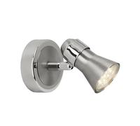 BRILLIANT lamp Sanny Foco de pared LED hierro/cromo | 1x LED-PAR51, GU10, lámpara reflectora LED de 3W incluida, (250lm, 3000K) | Escala A ++ a E | Cabeza giratoria