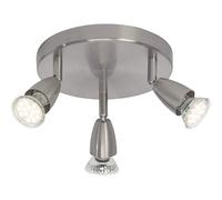 BRILLIANT Lámpara Amalfi LED spot rondelle 3-iron | 3x LED-PAR51, GU10, lámparas reflectoras LED de 3W incluidas, (250lm, 3000K) | Escala A ++ a E | Cabezas giratorias
