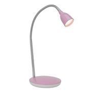 BRILLIANT lámpara Anthony Lámpara de mesa LED hierro/rosa | 1x 2.4W LED integrado, (200lm, 3000K) | Escala A ++ a E | Con presostato en la base