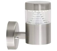 BRILLIANT lámpara Avon LED aplique de pie de acero inoxidable | 1x 6W LED integrado (SMD), (180lm, 6500K) | Escala A ++ a E | Clase de protección IP: 44 - a prueba de salpicaduras