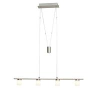 BRILLIANT lámpara Betsy Lámpara colgante LED 4 lámparas hierro/blanco | 4x 4.5W LED integrado (SMD), (360lm, 3000K) | Escala A ++ a E | Ajustable en altura