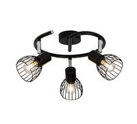 BRILLIANT Lámpara Blacky Spot Spiral 3flg negro | 3x D45, E14, 40W, adecuado para lámparas de caída (no incluidas) | Escala A ++ a E | Apto para lámparas LED