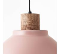 Brilliant Lámpara colgante Erena, madera, rosa claro