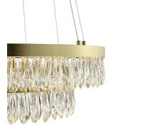 Brilliant Lámpara colgante LED Celestia, Ø 60 cm, color latón, cristal EC:EPREL:2290559