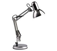 Brilliant Lámpara de mesa Henry cromada, 1 bombilla A60, E27, 28 W, adecuada para lámparas normales (no incluidas), con interruptor intermedio