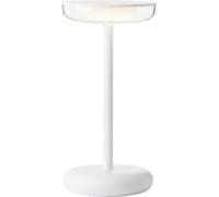 Brilliant Lámpara de mesa LED para interior y exterior | 22 cm de altura, diámetro de 11 cm | lámpara de mesa blanca para exteriores con regulador táctil | Móvil/inalámbrico/portátil | recargable por