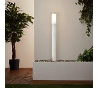 Brilliant Lámpara de pie LED a prueba de salpicaduras - Lámpara de pie para exterior con detector de movimiento ajustable con interruptor crepuscular para luz LED decorativa de metal/plástico, en