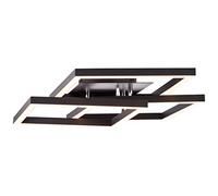 Brilliant Lámpara de techo LED de 3 focos, regulable en 3 niveles mediante interruptor de pared, máx. 42 W con luz blanca cálida de metal/plástico, en negro, 13 x 45 cm