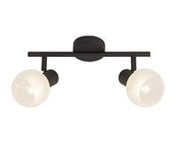 BRILLIANT lámpara Gabon spot tube 2flg marrón/blanco-alabastro | 2x D45, E14, 40W, adecuado para lámparas de caída (no incluidas) | Escala A ++ a E | Cabezas giratorias