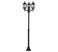 BRILLIANT lámpara Istria lámpara de pie para exterior 3 luces negro | 3x A60, E27, 60W, adecuado para lámparas normales (no incluidas) | Escala A ++ a E | Clasificación IP: 23 - protegido de la lluvia