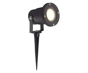 Brilliant lámpara Janko LED exterior suelo espiga 32cm negro | 1x LED-PAR51, GU10, lámpara reflectora LED de 3W incluida, 250lm, 3000K | Clase de protección IP: 44 - a prueba de salpicaduras | Ahorro