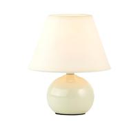 BRILLIANT lámpara Primo lámpara de mesa beige/marrón claro | 1x D45, E14, 40W, adecuado para lámparas de caída (no incluidas) | Escala A ++ a E | Con interruptor de cable