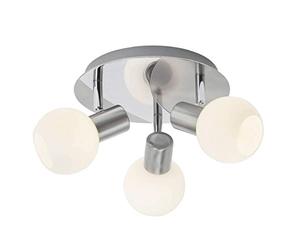 BRILLIANT lámpara tiara spot roundel hierro 3 hojas/blanco | 3x D45, E14, 40W, adecuado para lámparas de caída (no incluidas) | Escala A ++ a E | Cabezas giratorias