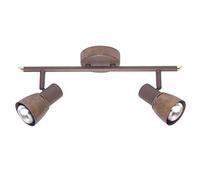 BRILLIANT lámpara tubo de lava 2 flg cobre viejo | 2x R50, E14, 40W, adecuado para lámparas reflectoras (no incluidas) | Escala A ++ a E | Cabezas giratorias