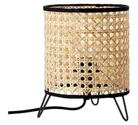 BRILLIANT lámpara Wiley lámpara de mesa rattan | 1x A60, E27, 60W, adecuado para lámparas estándar (no incluidas) | Escala A ++ a E | Con interruptor de cable