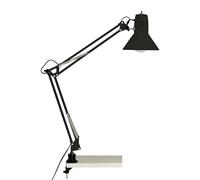 Brilliant Lampe, Hobby Schreibtischklemmleuchte schwarz, Metall, 1x A60, | Lámpara de escritorio, altura 70 cm, cabezal y articulaciones regulables, E27, 40 W