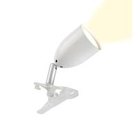 Brilliant Lampe Leo LED luz de pinza blanca | 1x LED-PAR51, GU10, lámpara LED reflectora de 3W incluida, (300lm, 2700K) | Con interruptor de cordón intermedio [clase energética F]