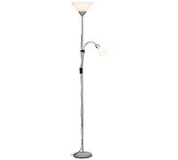 Brilliant Lampe Spari LED Deckenfluter Lesearm silber/weiß | 1x LED-A60,