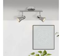 Brilliant LED downlight de techo Sanny, hierro/cromo, anchura 31,5 cm metal
