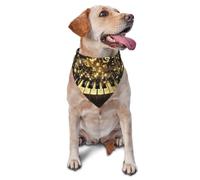 Brilliant Notes and Piano Rhyme Printed Graphic Pet Triangle Scarf for Dogs & Cats - Bandana ajustable para mascotas y sesiones de fotos