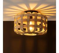 Brilliant Plafón Woodline, pantalla de bambú Ø 36 cm