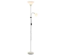 Brilliant Spari Deckenfluter mit Leselampe beige - LED Stehlampe - 1,8 m Standleuchte - für LED-Leuchtmittel geeignet (E27 & E14 Fassung) - mit verstellbarem Lesearm