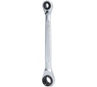 BRILLIANT TOOLS Llaves de estrella dobles de carraca 4 en 1 10x13, 17x19 mm