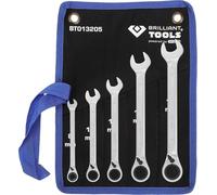 BRILLIANT TOOLS BT013205 Juego de llaves de estrella de carraca, conmutables, 5 pzs, 8 - 19 mm [Powered by KS TOOLS]