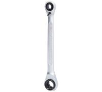 BRILLIANT TOOLS BT013901 Llave de estrella doble de carraca 4 en 1, 10 x 13, 17 x 19 mm [Powered by KS TOOLS]