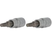 BRILLIANT TOOLS BT020974 Llave de vaso con punta Torx de 1/4", T25 [Powered by KS TOOLS] (Paquete de 2)