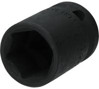 BRILLIANT TOOLS BT022642 Llave de vaso de impacto hexagonal 1/2" 19 mm, corta [Powered by KS TOOLS]