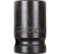BRILLIANT TOOLS BT022642 Llave de vaso de impacto hexagonal 1/2" 19 mm, corta [Powered by KS TOOLS]