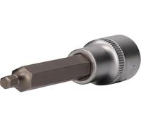 BRILLIANT TOOLS BT022870 Llave de vaso con punta de 1/2" con hexágono interior, longitud 100 mm, 5 mm [Powered by KS TOOLS]