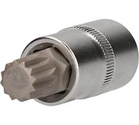 BRILLIANT TOOLS BT022936 Llave de vaso con punta multilateral de 1/2", longitud 55 mm, M14 [Powered by KS TOOLS]