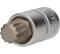 BRILLIANT TOOLS BT022937 Llave de vaso con punta multilateral de 1/2", longitud 55 mm, M16 [Powered by KS TOOLS]