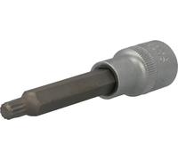 BRILLIANT TOOLS BT022942 Llave de vaso con punta multilateral de 1/2", longitud 100 mm, M8 [Powered by KS TOOLS]