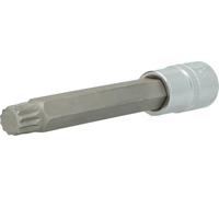 BRILLIANT TOOLS BT022956 Llave de vaso con punta multilateral de 1/2", longitud 140 mm, M14 [Powered by KS TOOLS]