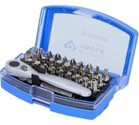 BRILLIANT TOOLS BT053532 Juego de puntas con carraca reversible para puntas, 32 pzs [Powered by KS TOOLS]