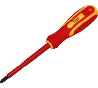 BRILLIANT TOOLS BT068008 Destornillador de estrella VDE PH2 x 100 mm [Powered by KS TOOLS]