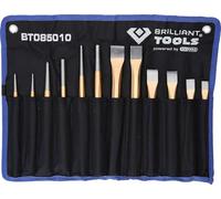 BRILLIANT TOOLS BT085010 Juego de cinceles y botadores, 12 pzs [Powered by KS TOOLS]