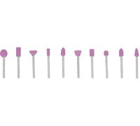 BRILLIANT TOOLS BT160711 Juego de fresas abrasivas para amoladora recta, 10 pzs [Powered by KS TOOLS]