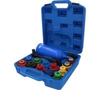 BRILLIANT TOOLS BT711110 Juego de embudos de llenado de aceite MASTER con brazo angular giratorio, 15 pzs [Powered by KS TOOLS]