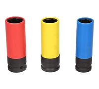 Brilliant Tools Juego de llaves de vaso de impacto para llantas de aluminio, SW 17/19 / 21 mm, 3 pzs