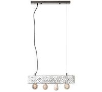 BRILLIANT Vagos lámpara colgante 4 llamas negro / blanco luces interiores, luces colgantes, barras | 4x A60, E27, 40W, aptas para lámparas normales (no incluidas) | A ++ | Ajustable en altura / el cable se puede acortar