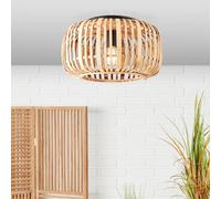 Brilliant Woodrow plafón, Ø 40 cm, madera clara, bambú/metal