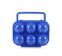 BrilliantDay Acampada Huevera de plástico Plegable, para 6 Huevos, Color Azul
